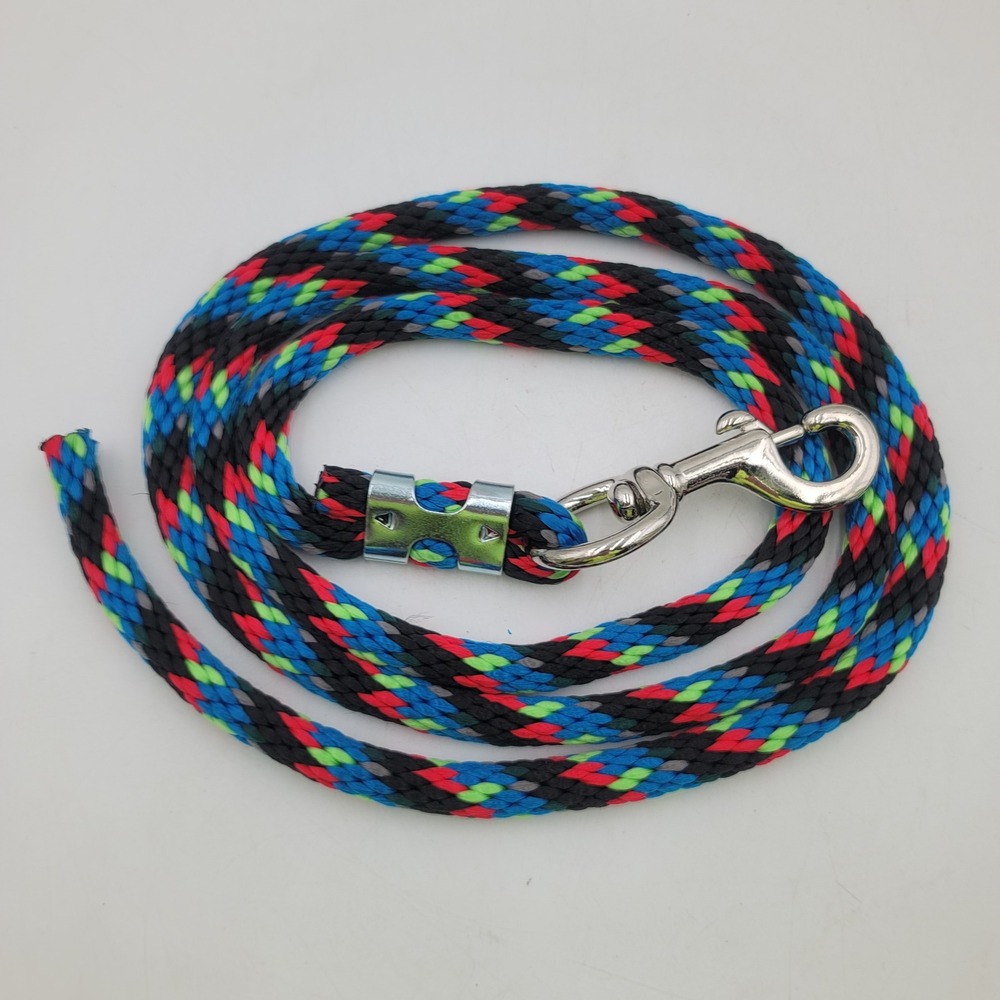 Amish Made Synthetic 7ft Lead Rope Multi Color Braided Horse Livestock Lead